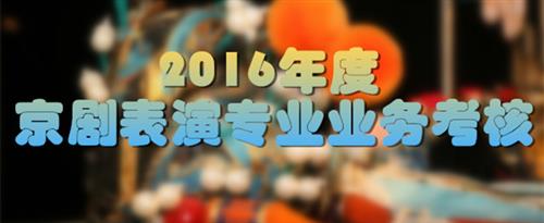 艹逼成人电影国家京剧院2016年度京剧表演专业业务考...